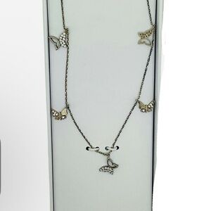Gold colored butterfly necklace